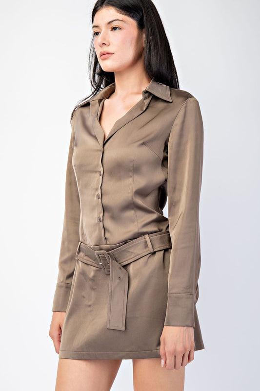 Low Waist Shirt Dress