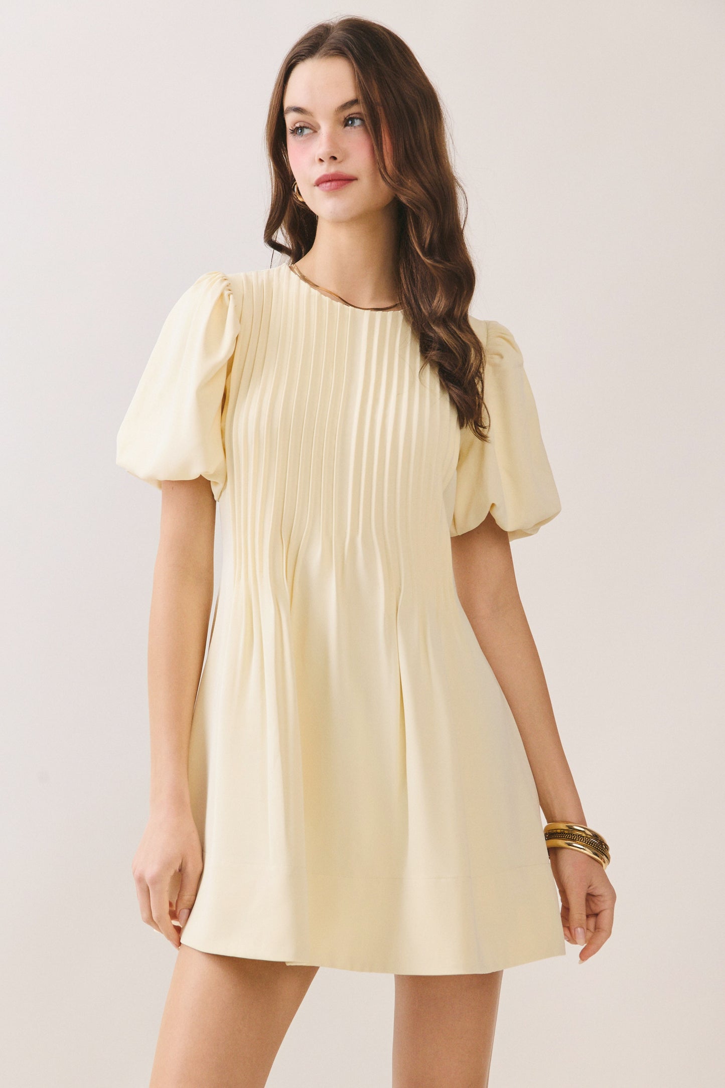 Pleated A Line Dress