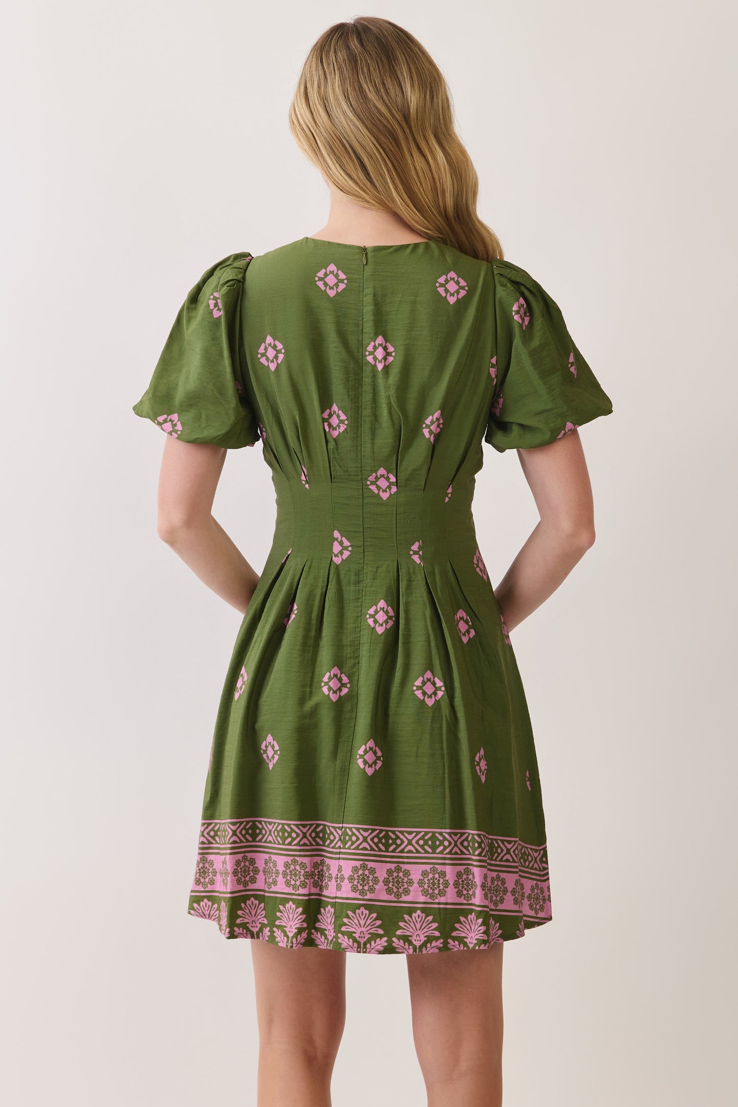 Chantelle Printed Puff Sleeve Mini Dress