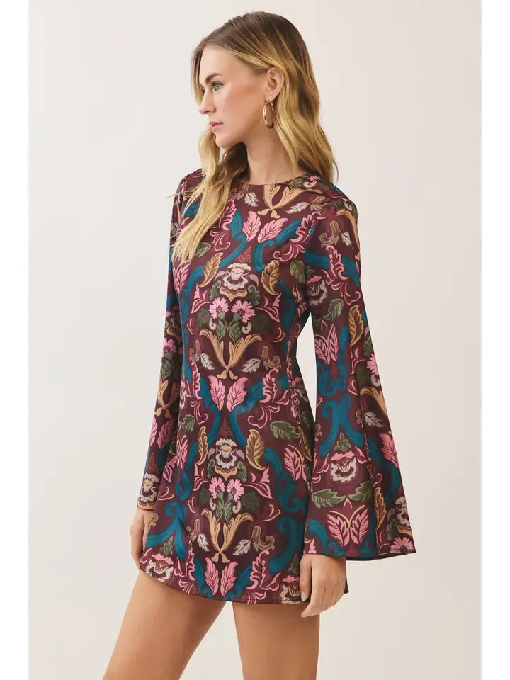 Angelle Bell Sleeve Mini Dress
