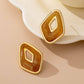 Enamel Stud Earrings