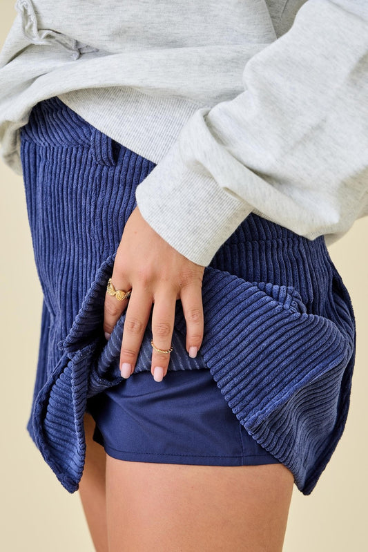 Corduroy Mini Skort
