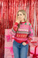 Christmas sweater, pattern sweater, long sleeve sweater, women's holiday sweater