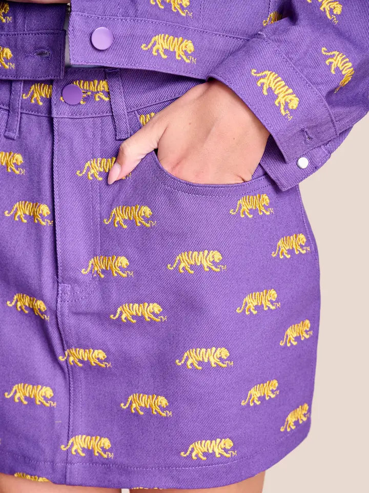 The Tailgate Twill Mini Skirt