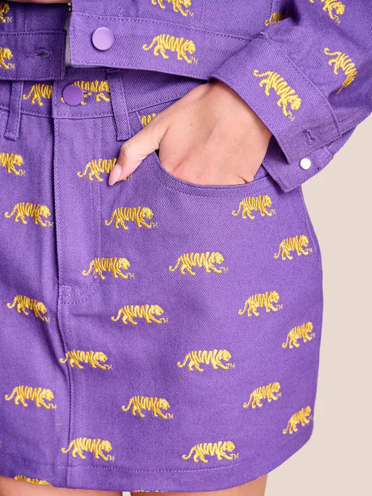 The Tailgate Twill Mini Skirt