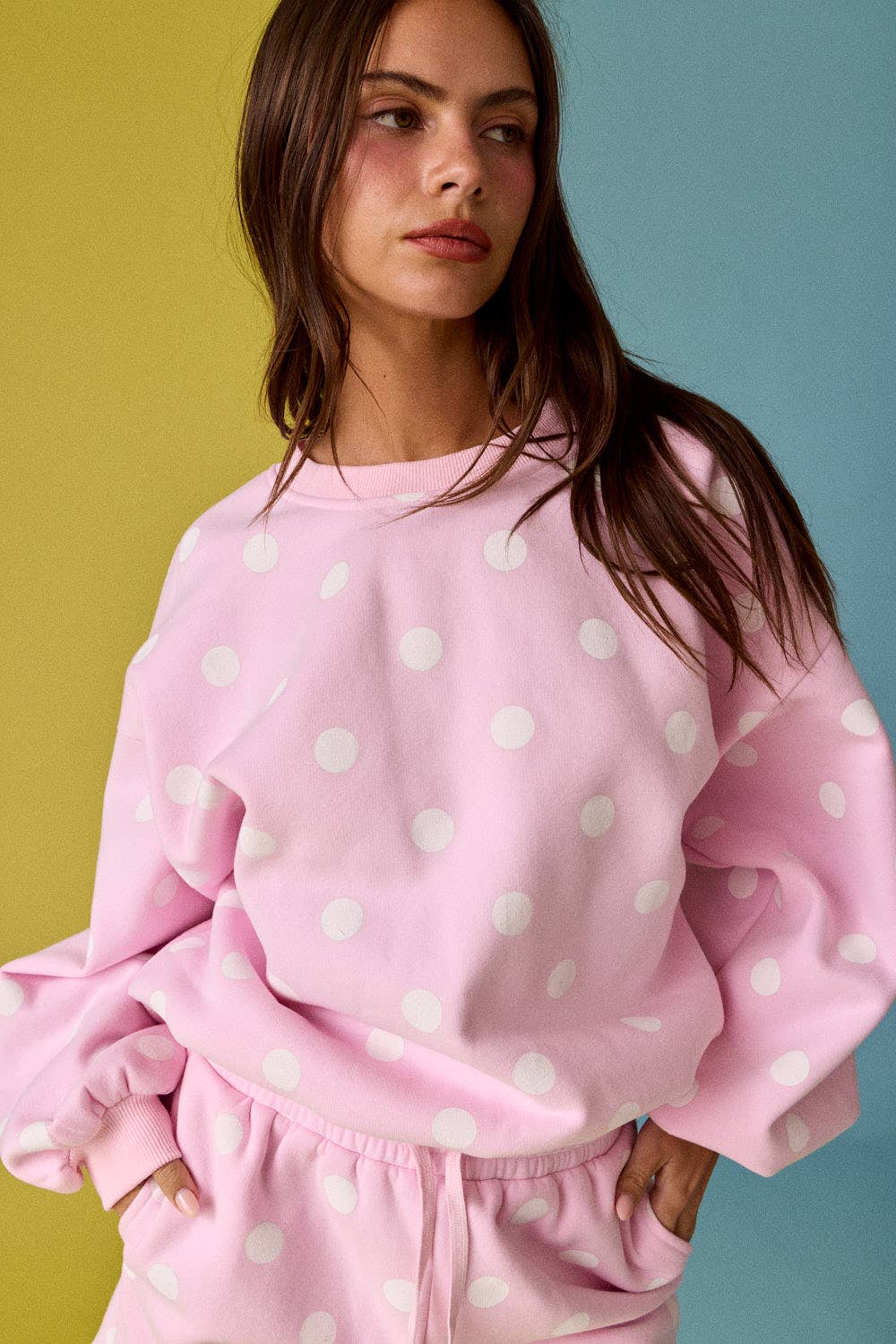 Mabel Polka Dot Fleece Set