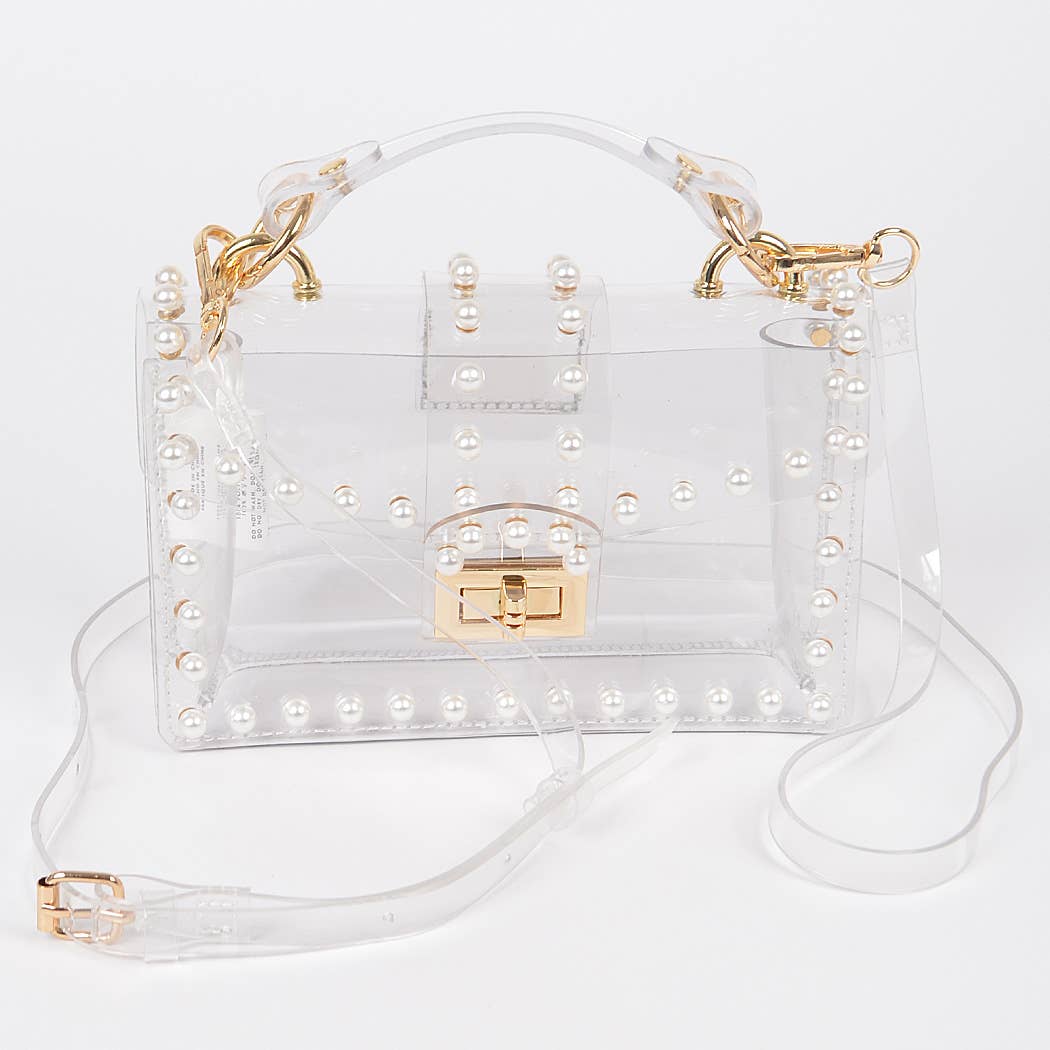 Faux Pearl Clutch