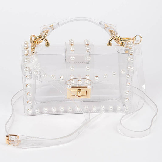 Faux Pearl Clutch