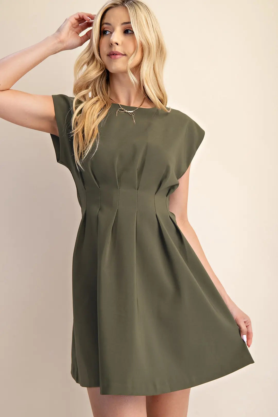 Veronica Pleated Mini Dress