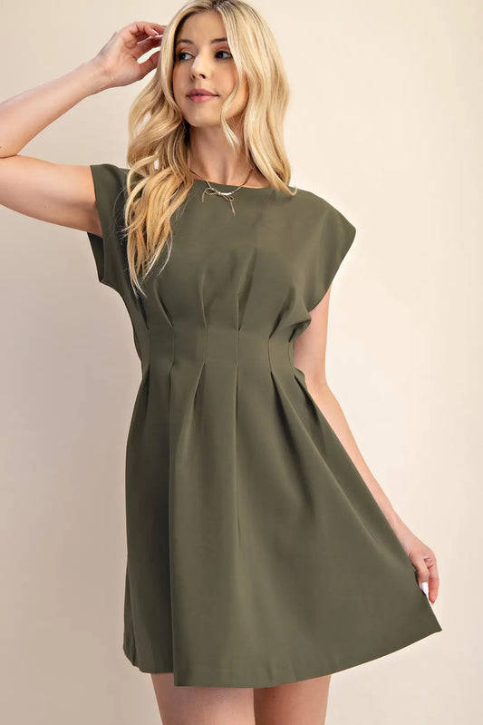 Veronica Pleated Mini Dress