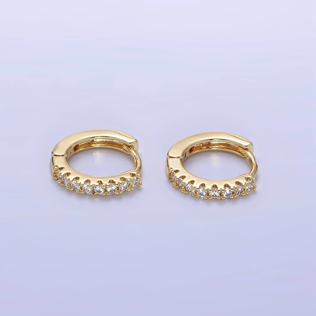 Paved Huggie Earrings