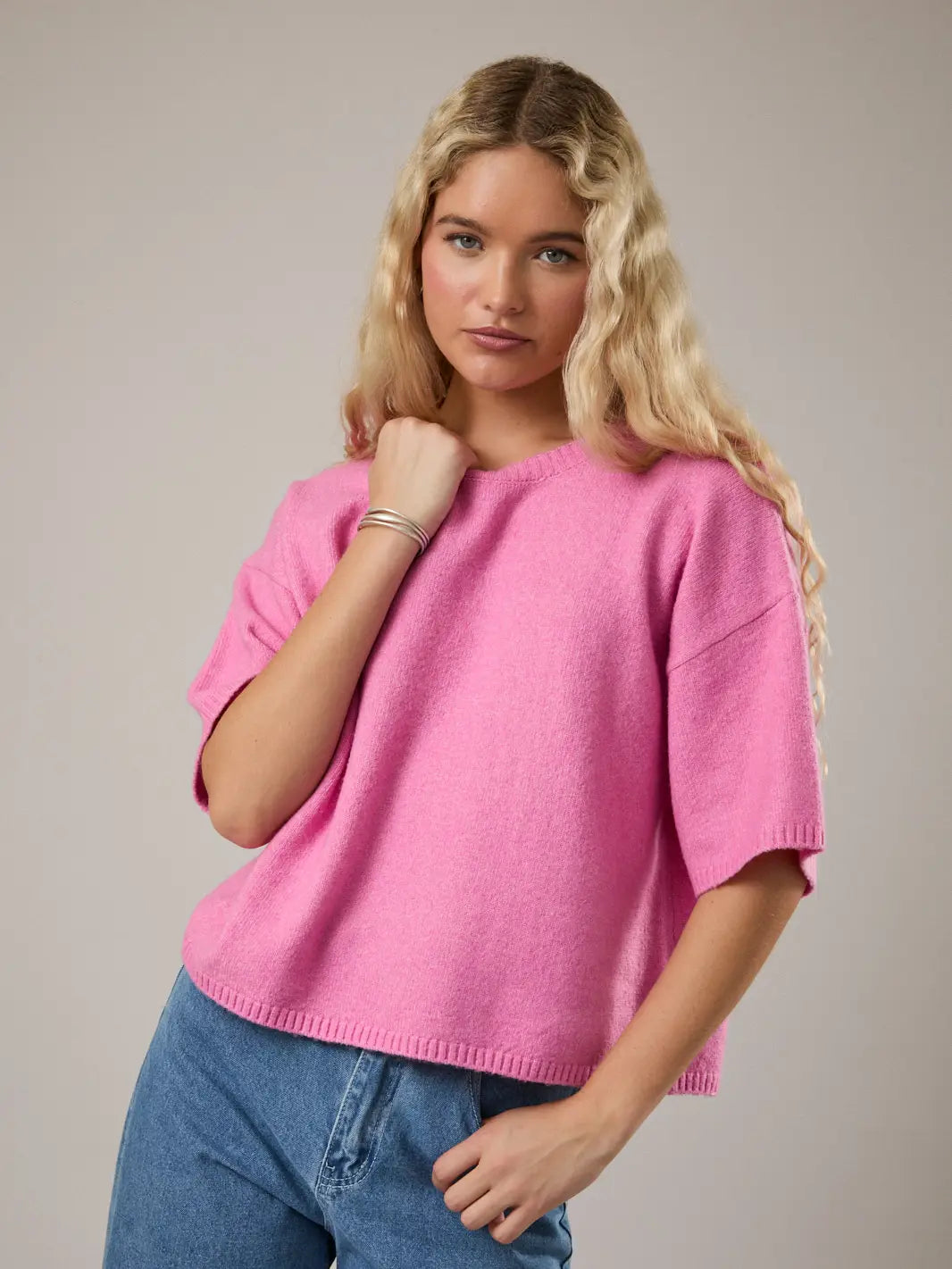 Short Sleeve Boxy Sweater
