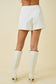 Paris Denim Braid Detail Asymmetrical Wrap Skort
