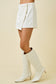 Paris Denim Braid Detail Asymmetrical Wrap Skort