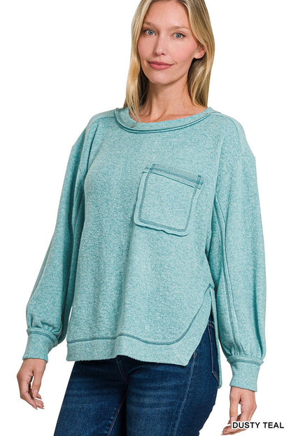 Brushed High Low Sweater