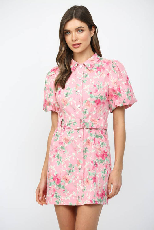 Fiona Floral Belted Dress