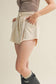 Frayed Hem Paperbag Shorts