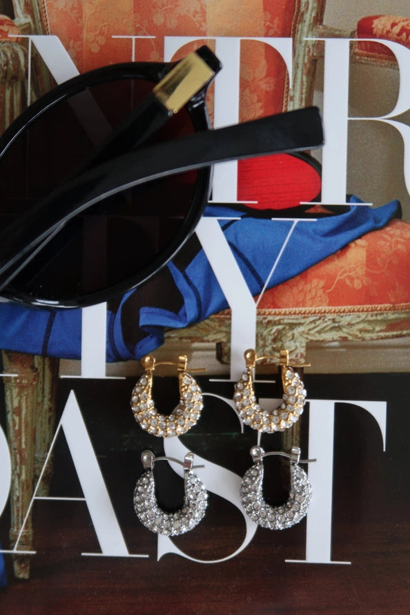 Small Diamond Hoops