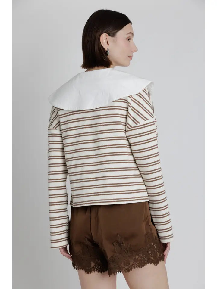 Ona Oversized Collar Polo Shirt