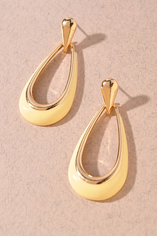 Colored Tear Drop Earrings