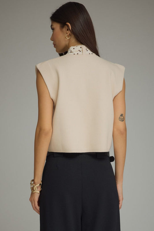 Skylar Knit Top W/ Removeable Scarf