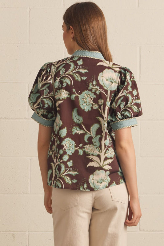 Fannie Floral Short Sleeve Top