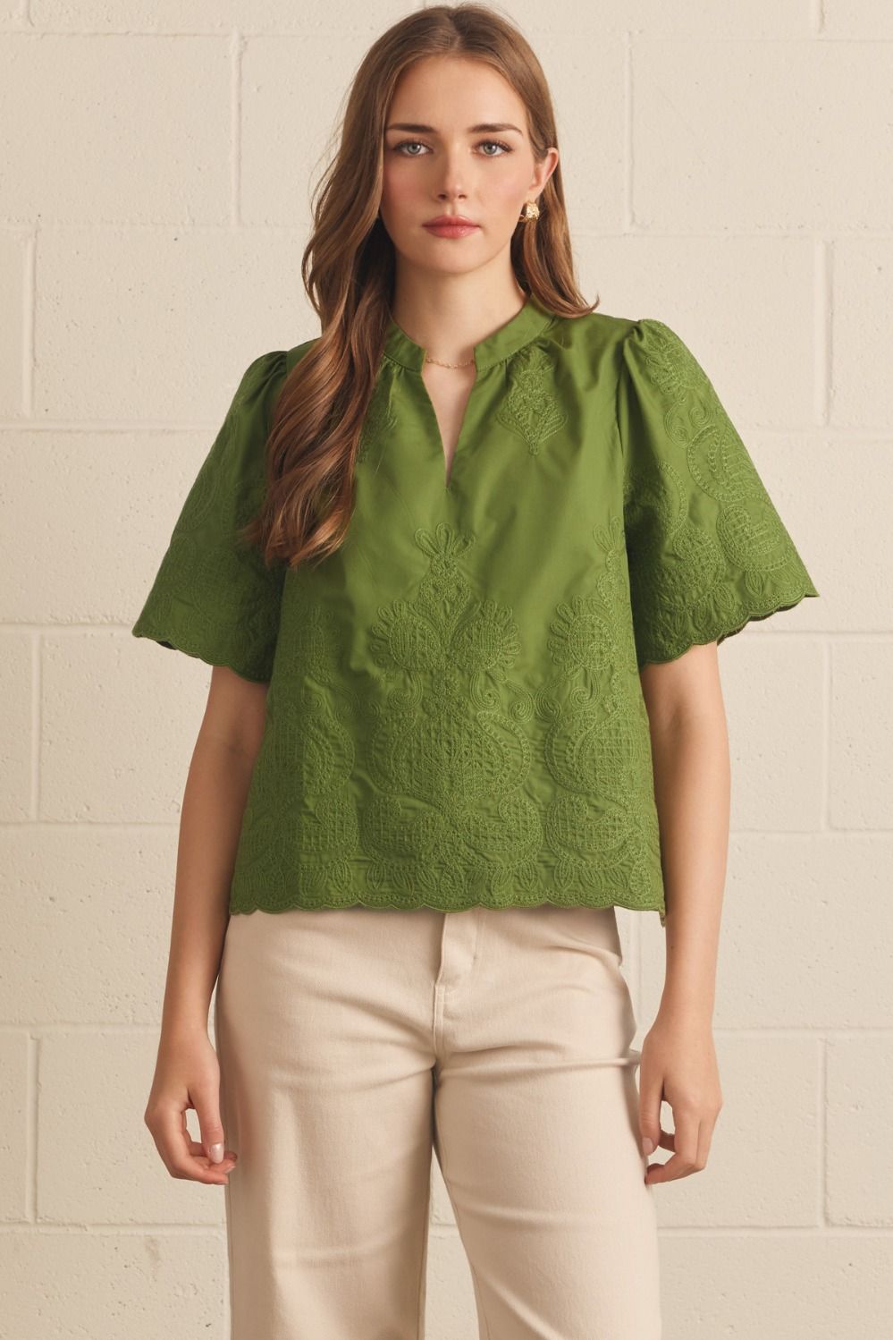 Laurel Embroidered Top