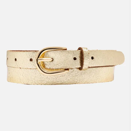 Eva Metallic Leather Belt