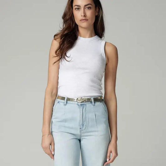 Eva Metallic Leather Belt