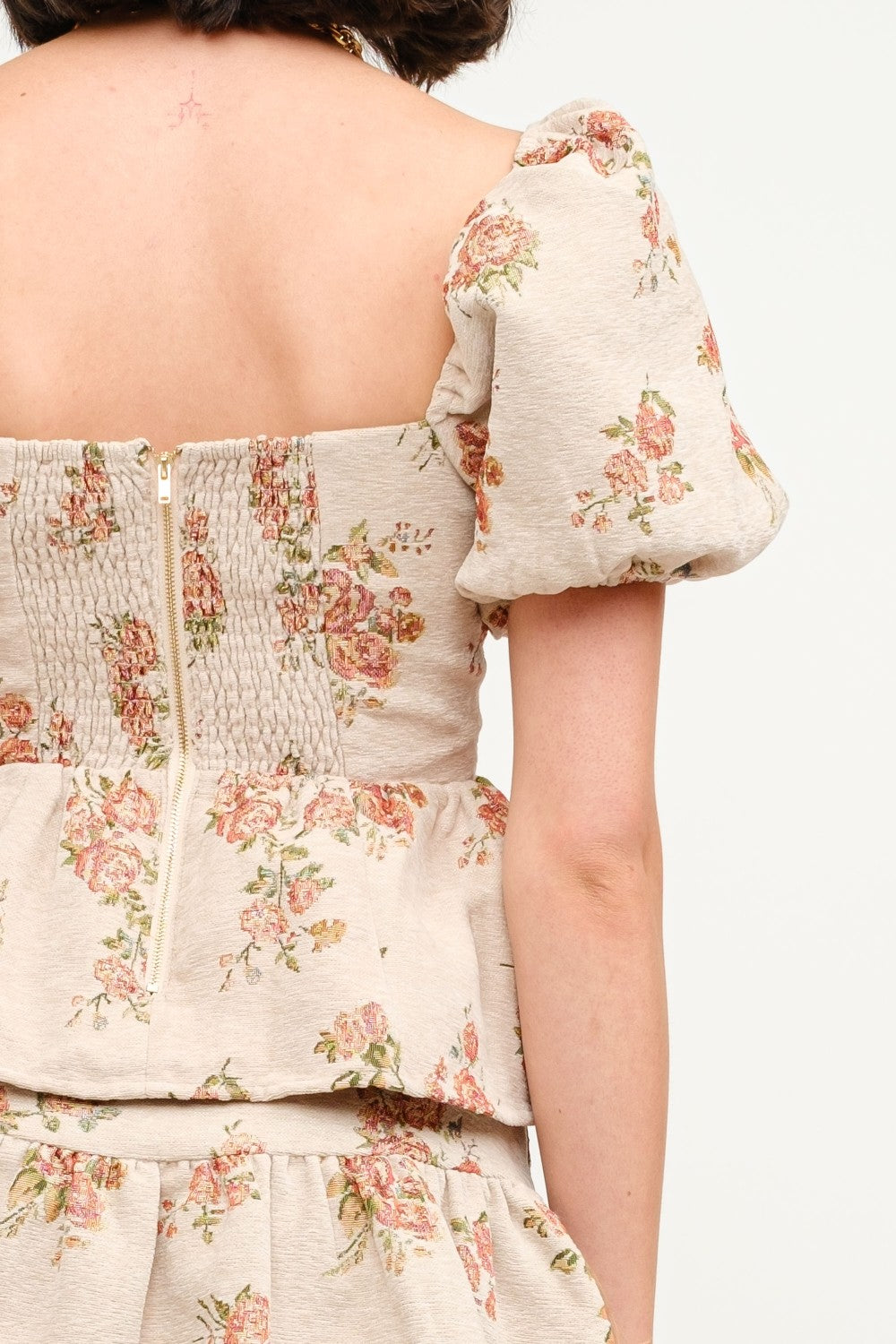 Floral Jacquard Blouse