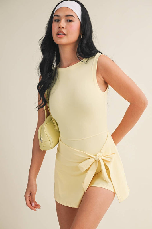 Amiri Sleeveless Wrap Tie Front Dress