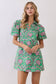 Paisley Puff Sleeve Dress