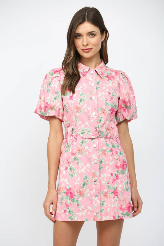 Fiona Floral Belted Dress