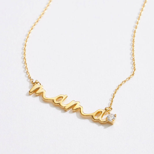 “Mama” Script Necklace