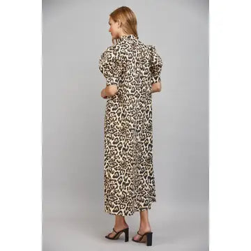 Leanna Leopard Midi Dress