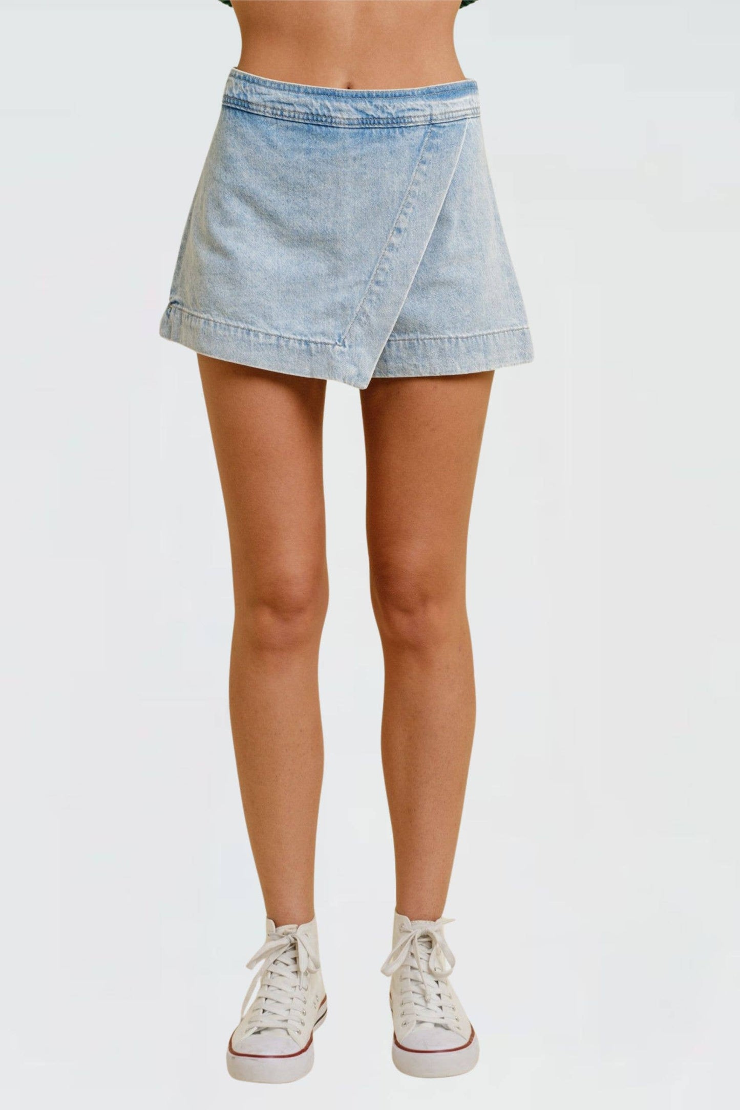 Denim Wrap Skort