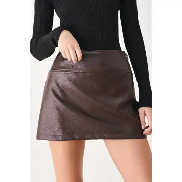 Whitney Faux Leather Skort