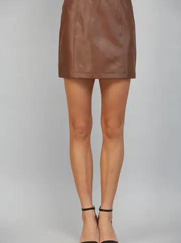 Jenna Faux Leather Mini Skirt
