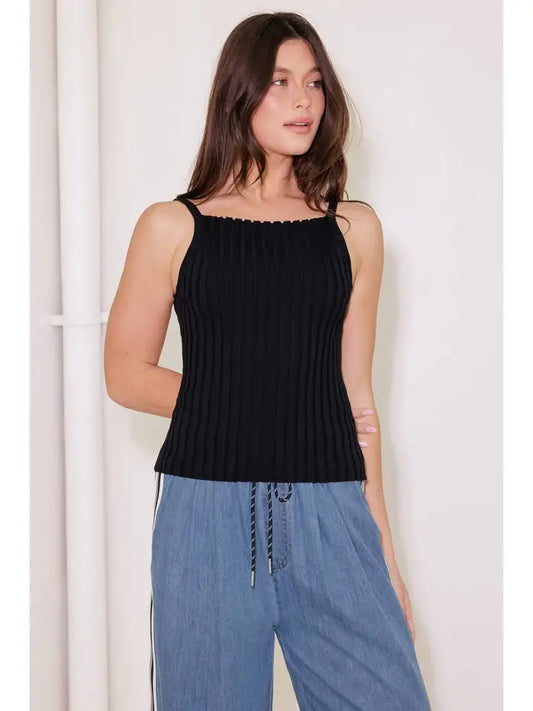 Rally Ribbed Knit Sweater Tank