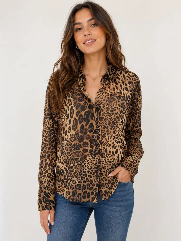 Sully Cheetah Print Blouse