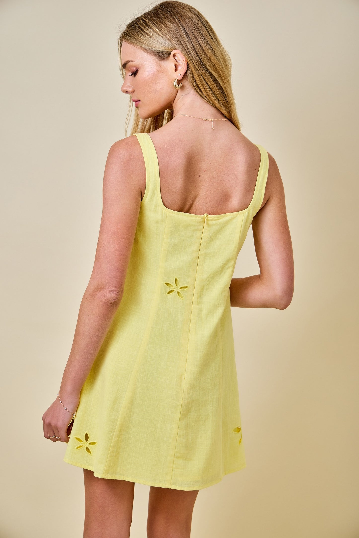 Paxley Embroidered Keyhole Dress