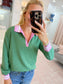 green top, long sleeve top, fleece lined top, fall top
