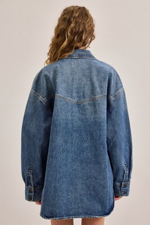Oversized Denim Button Down