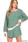 Striped Pullover & Shorts Set