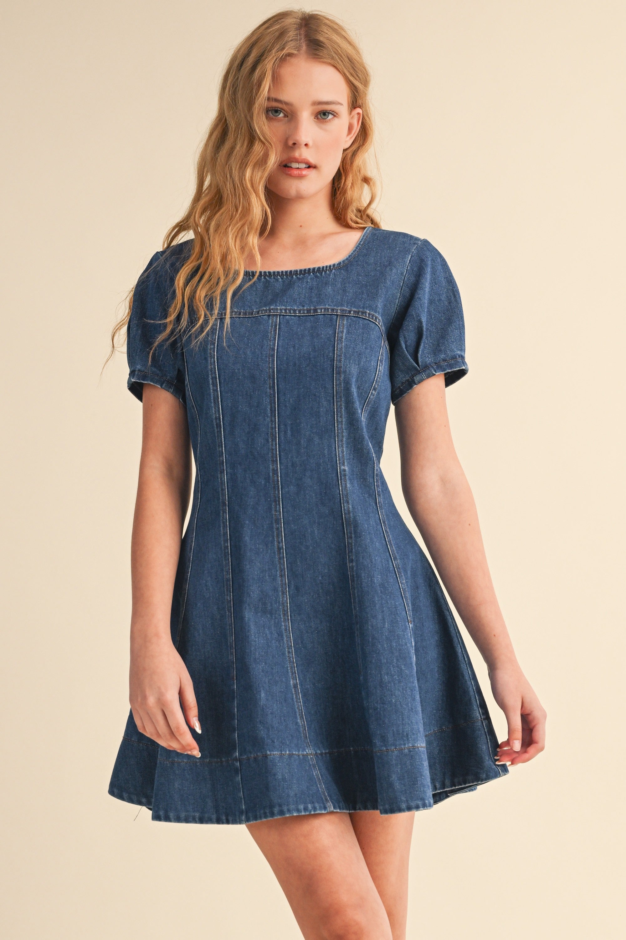 Kristen Denim Short Sleeve Dress – Virgo Boutique