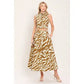 Talia Tiger Striped Midi Skirt