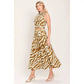 Talia Tiger Striped Midi Skirt