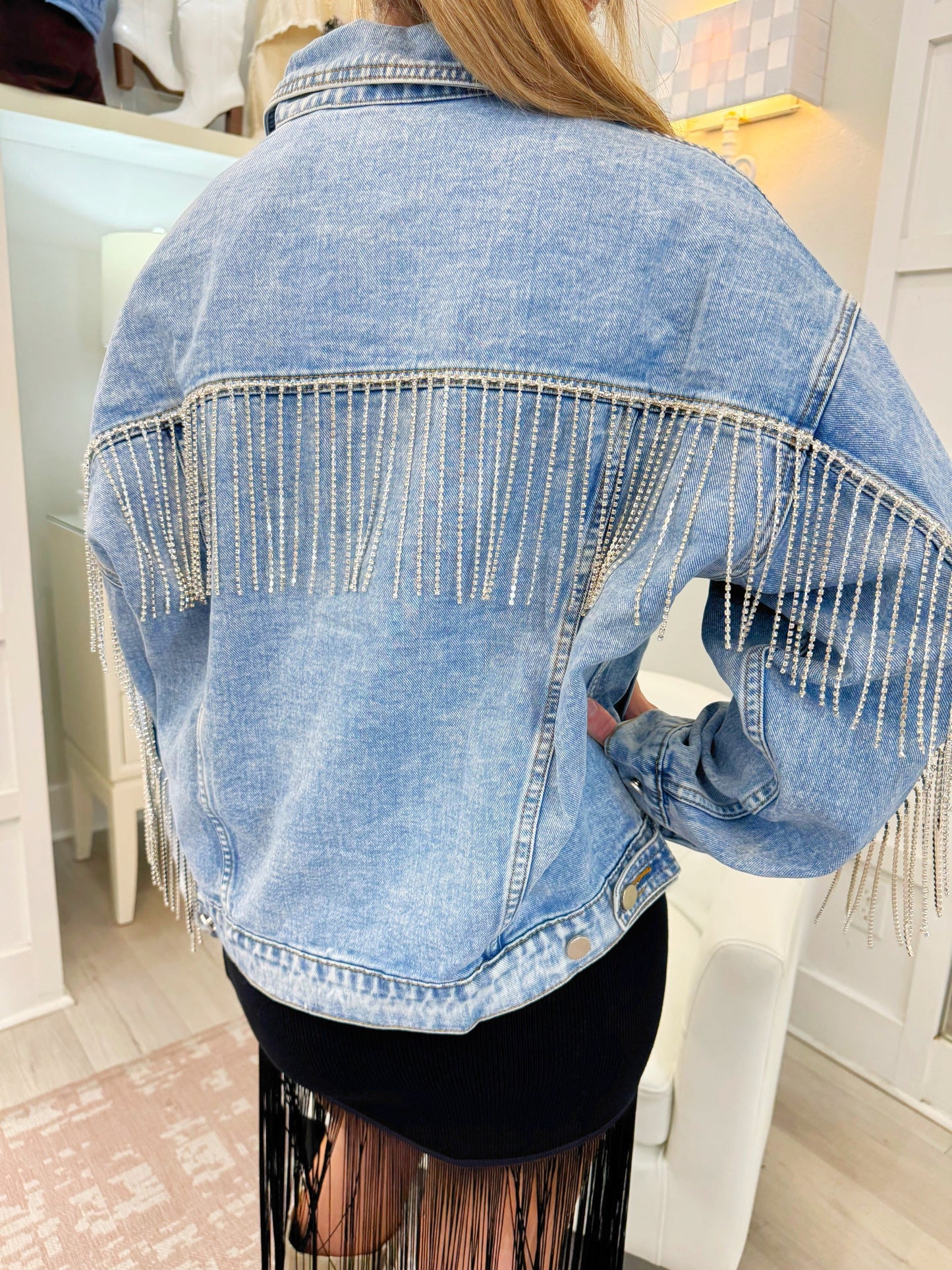 Rhinestone Denim Jacket