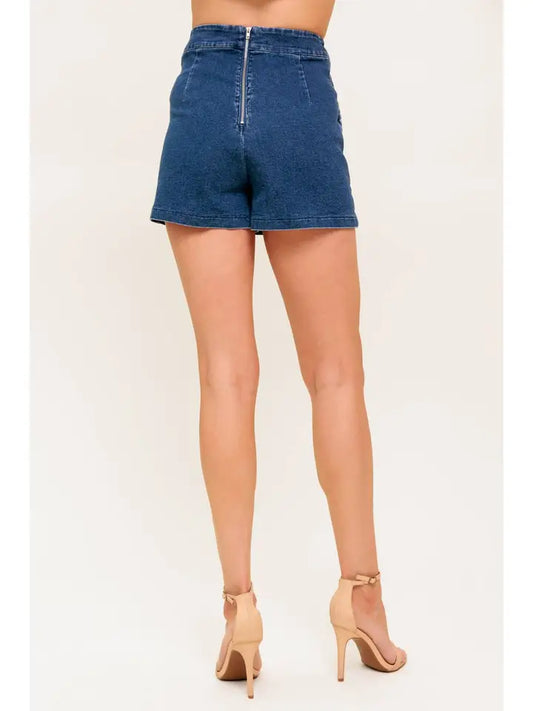 Stassi Braided Detail Denim Skort