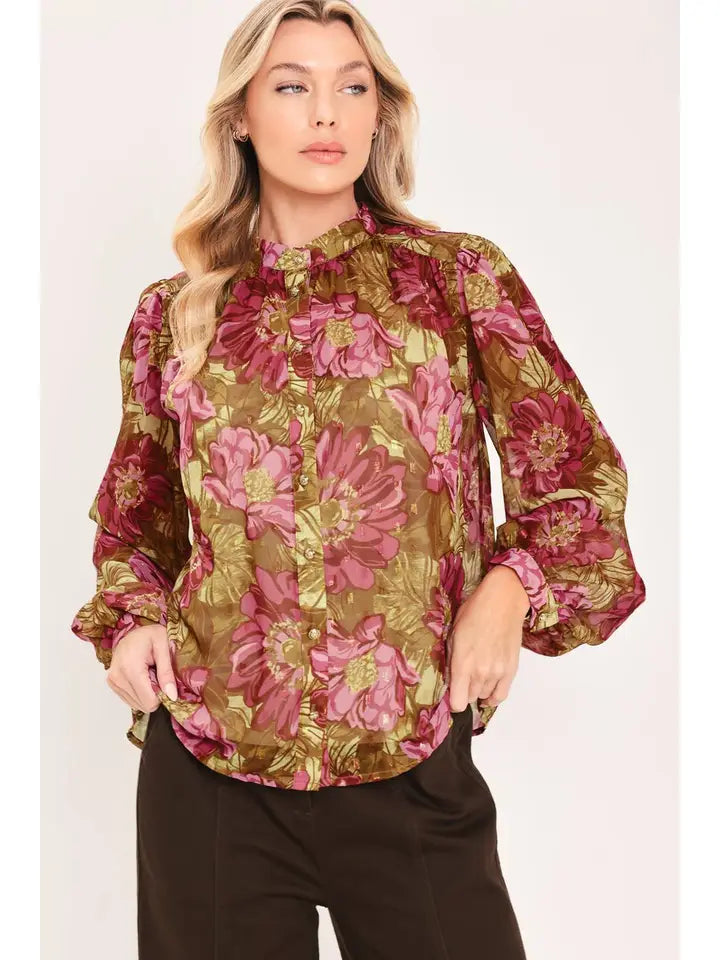 Heather Floral Blouse